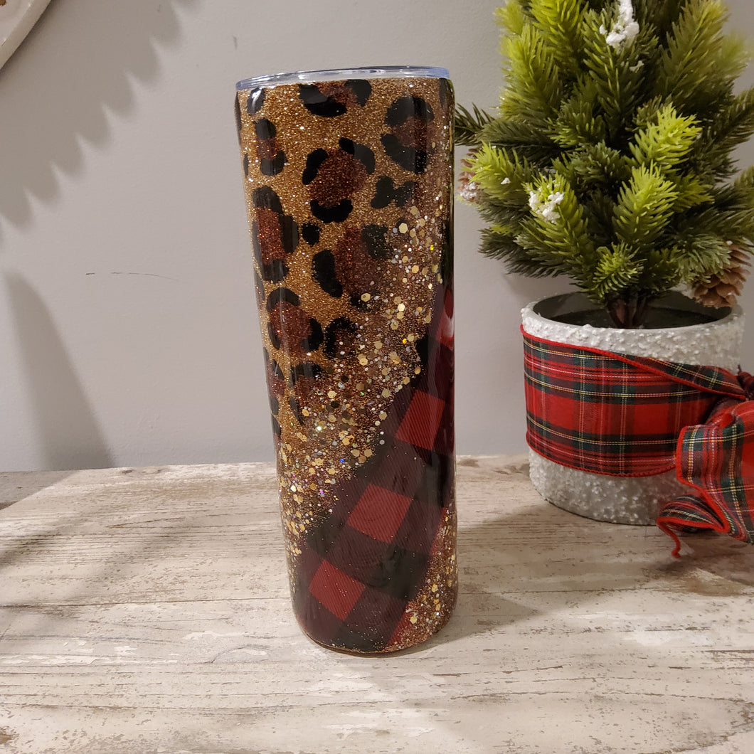 Red Buffalo Plaid Tumbler