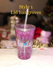 Load image into Gallery viewer, Custom 16oz Snowglobe Tumbler
